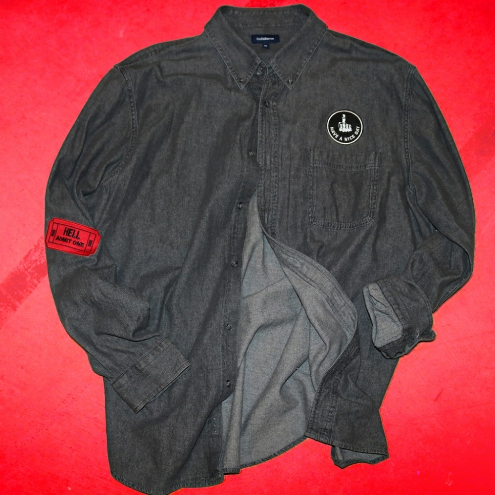 'Ticket to Hell' Button Up